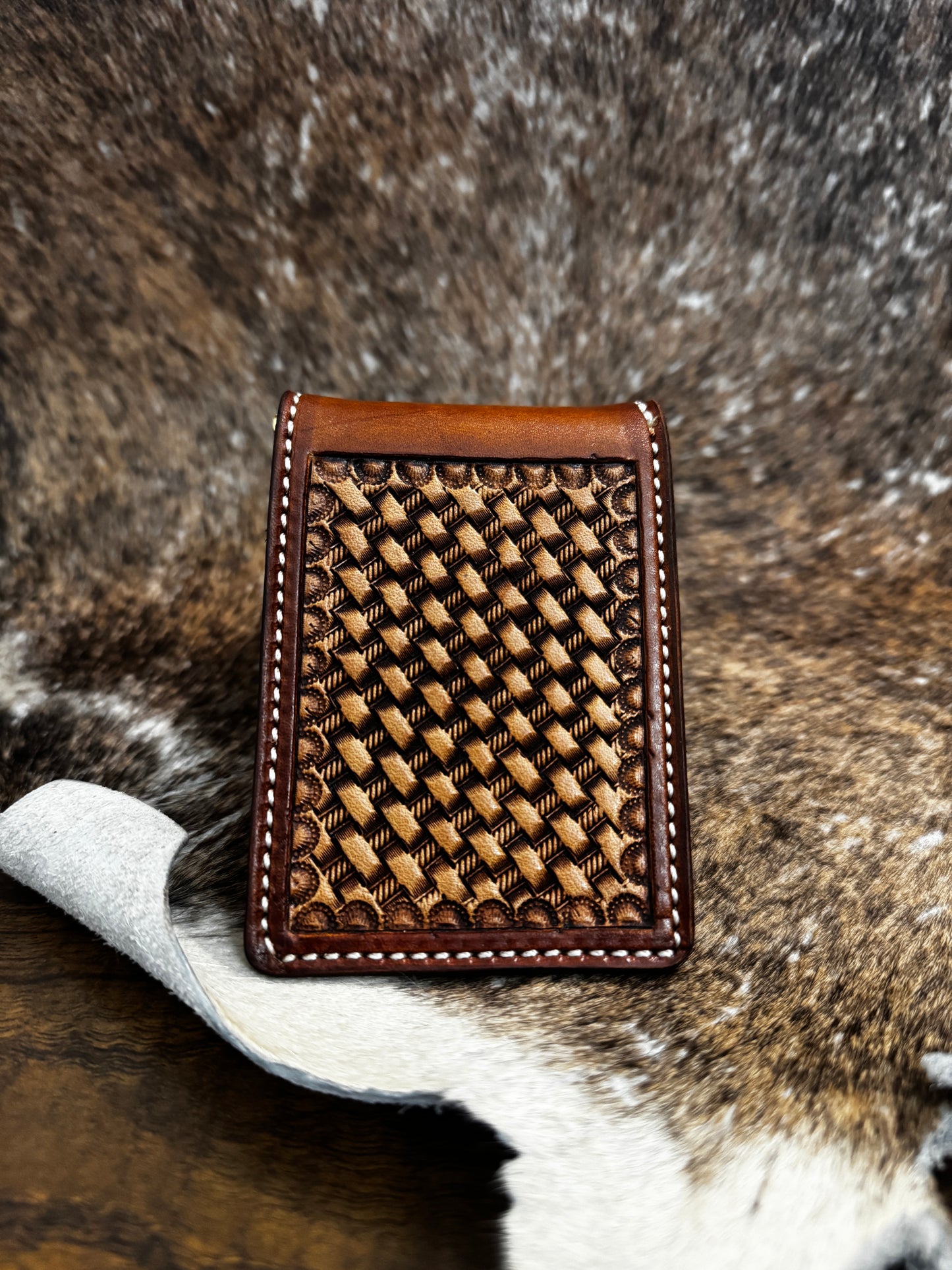 Custom tooled Money Clip Wallet (down payment)