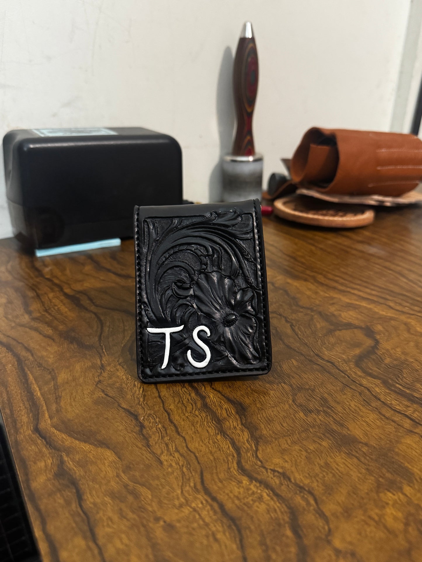 Custom tooled Money Clip Wallet (down payment)