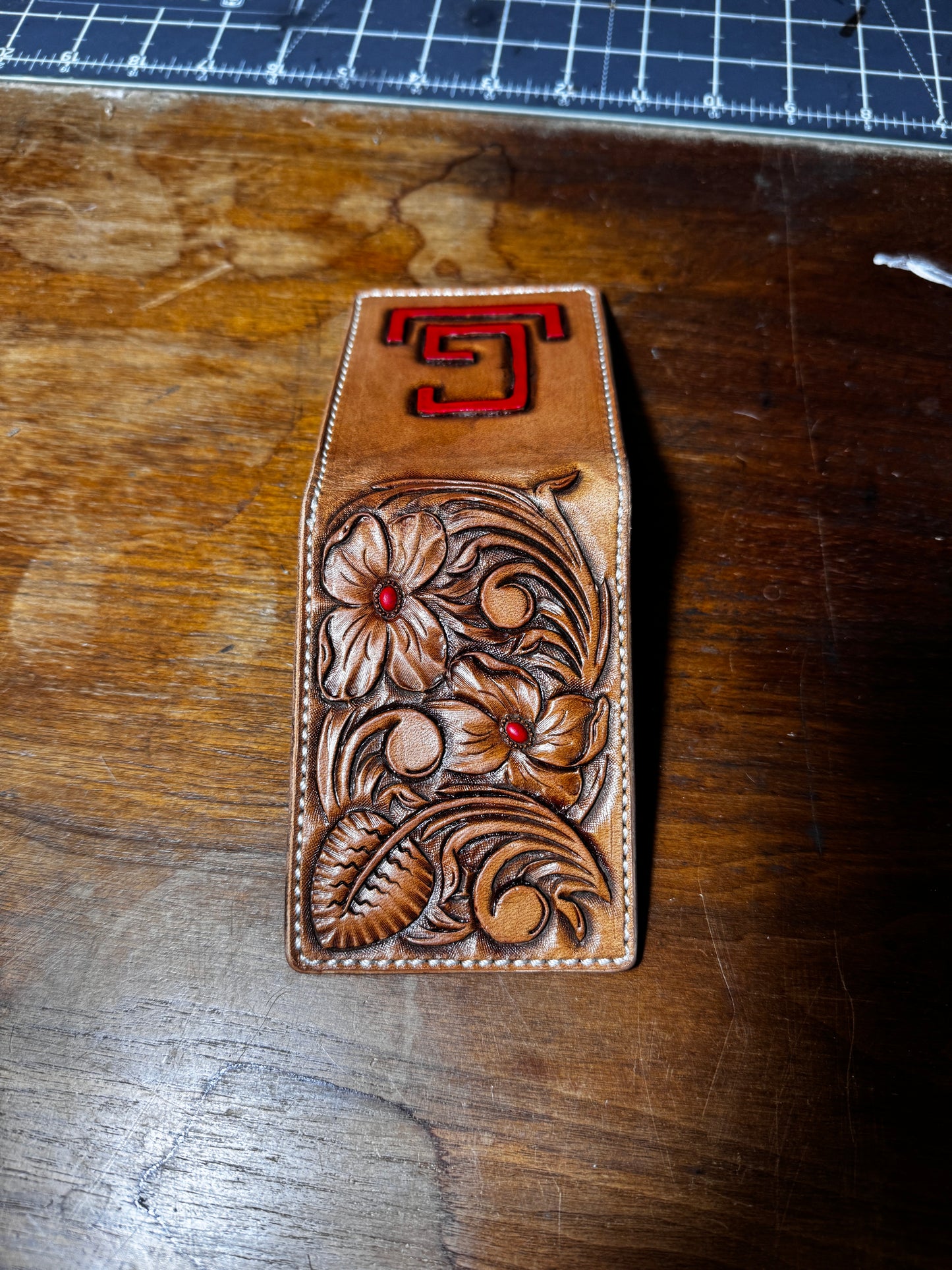 Custom tooled Money Clip Wallet (down payment)